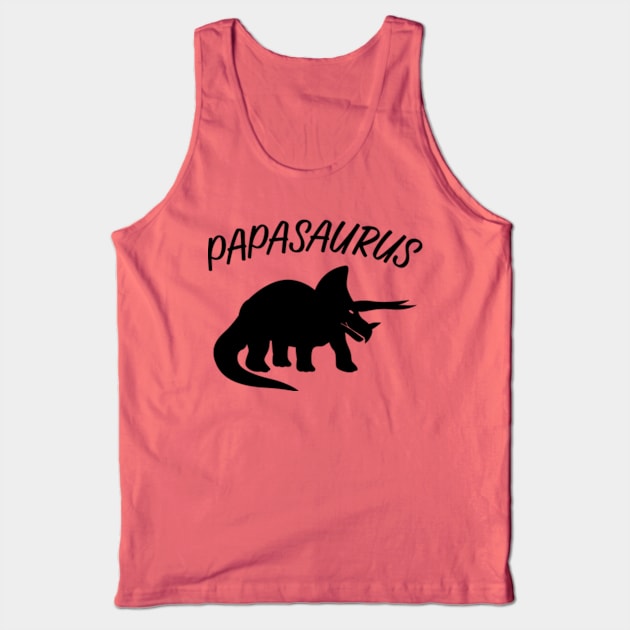 Papasaurus Styracosaurus Dinosaur Gift For Father Tank Top by JaiStore